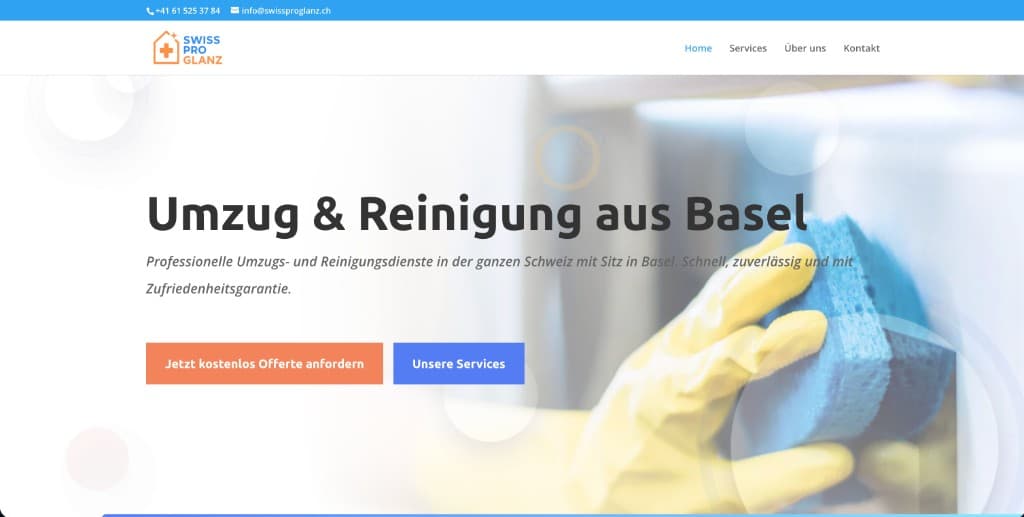 Website-Ausschnitt Swiss Pro Glanz